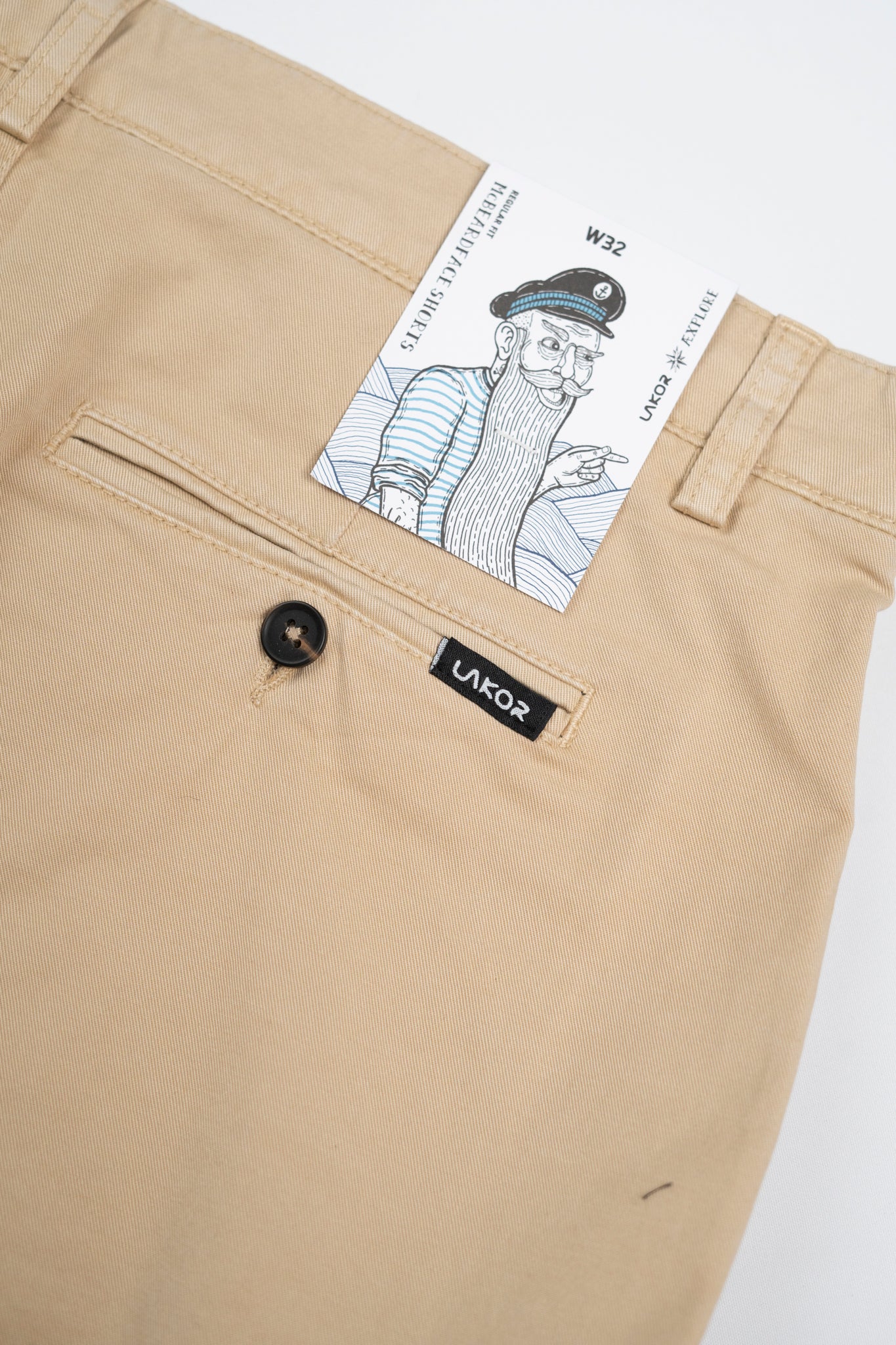 McBeardface Shorts (White Pepper)