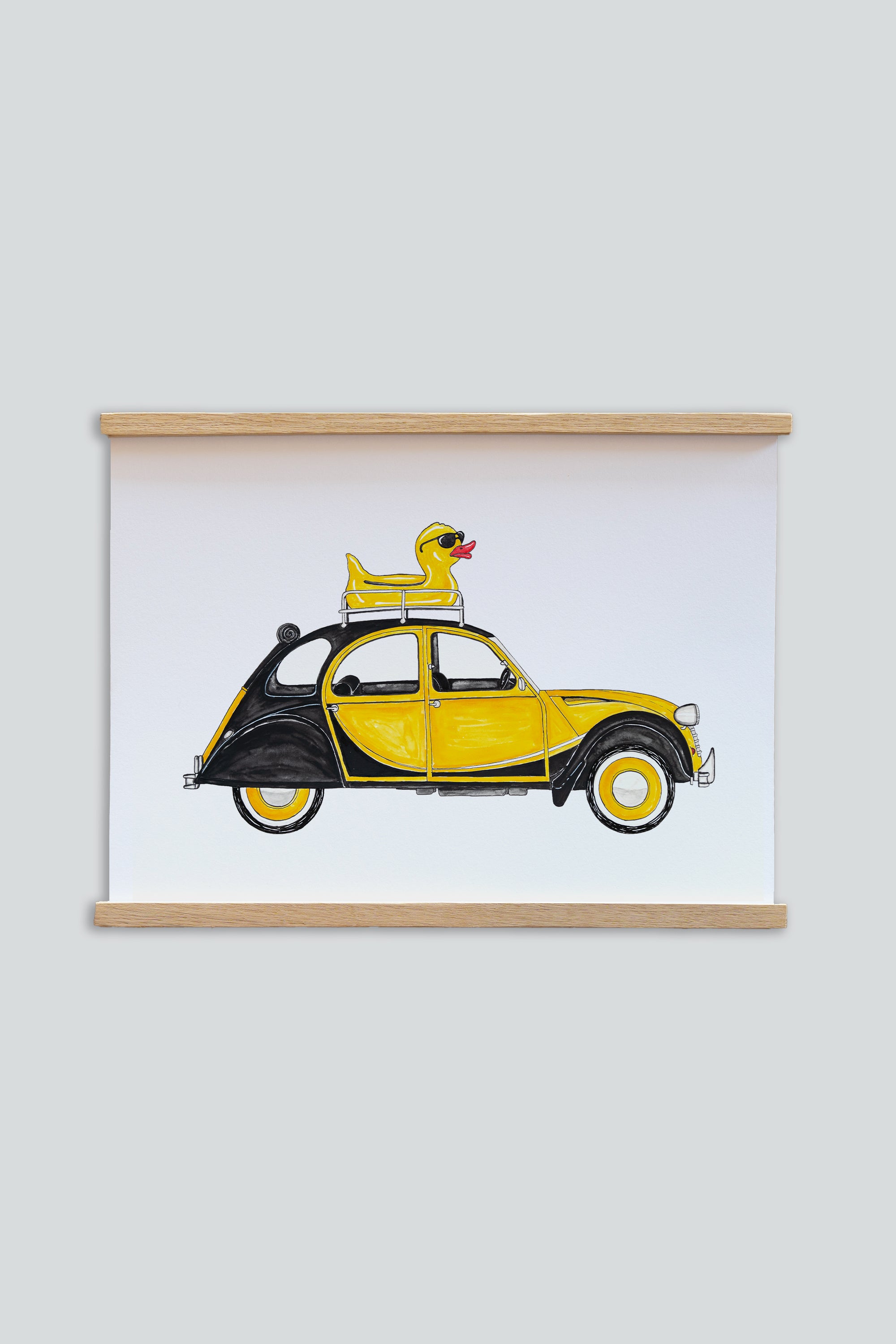 Rubberduck on Wheels Plakat